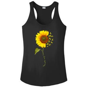 Sunflower Floral Treeing Walker Coonhound Dog Ladies PosiCharge Competitor Racerback Tank