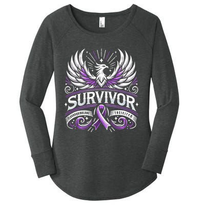 Survivor Fluoroquinolone Toxicity Awareness Women's Perfect Tri Tunic Long Sleeve Shirt