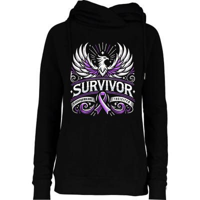 Survivor Fluoroquinolone Toxicity Awareness Womens Funnel Neck Pullover Hood