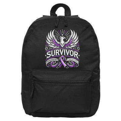 Survivor Fluoroquinolone Toxicity Awareness 16 in Basic Backpack