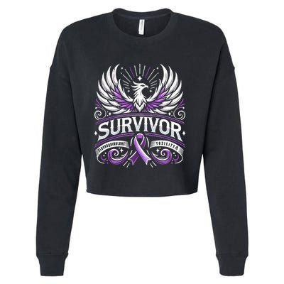 Survivor Fluoroquinolone Toxicity Awareness Cropped Pullover Crew