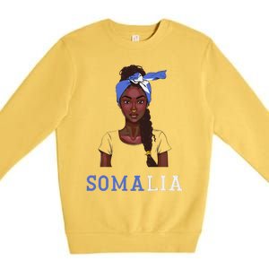 Somalian Flag Uniform Souvenirs Products Woman Somalia Premium Crewneck Sweatshirt