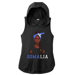 Somalian Flag Uniform Souvenirs Products Woman Somalia Ladies PosiCharge Tri-Blend Wicking Draft Hoodie Tank