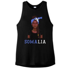 Somalian Flag Uniform Souvenirs Products Woman Somalia Ladies PosiCharge Tri-Blend Wicking Tank