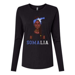 Somalian Flag Uniform Souvenirs Products Woman Somalia Womens Cotton Relaxed Long Sleeve T-Shirt