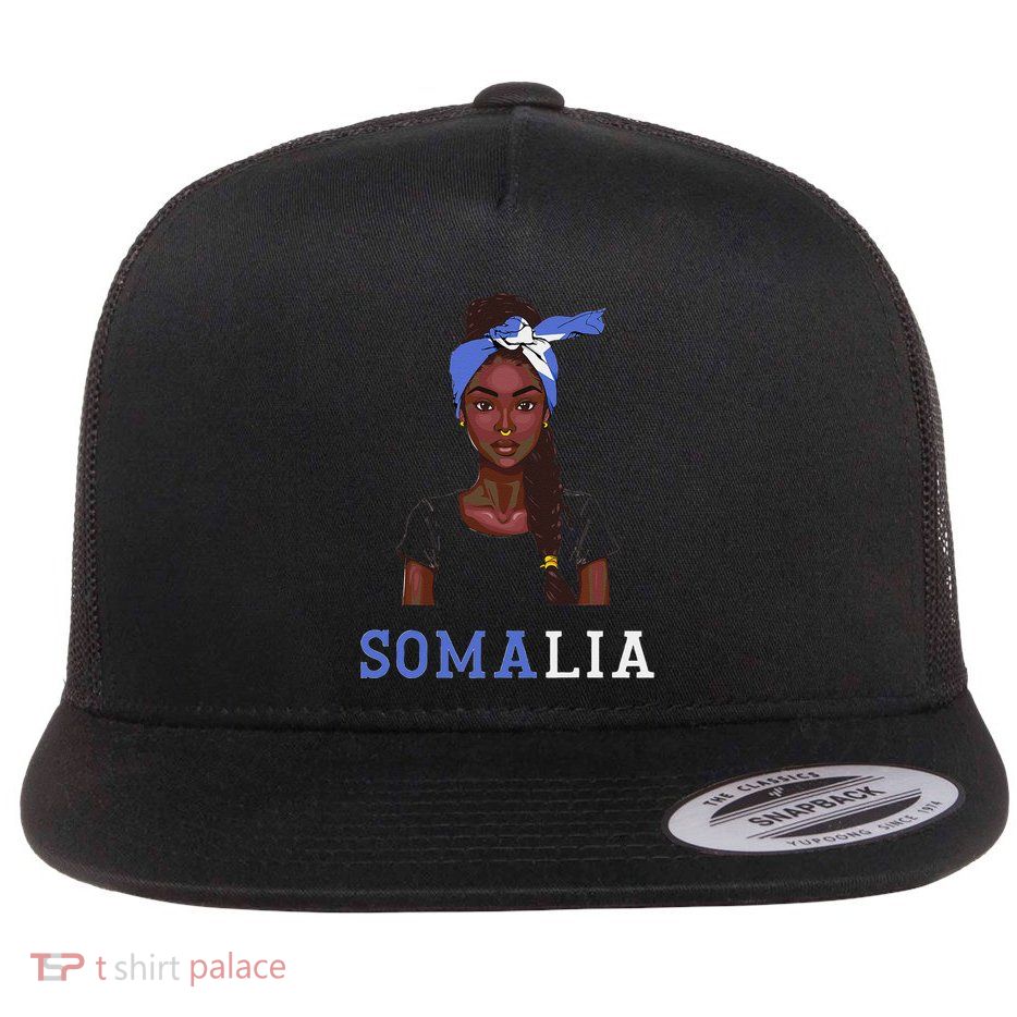 Somalian Flag Uniform Souvenirs Products Woman Somalia Flat Bill Trucker Hat