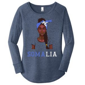 Somalian Flag Uniform Souvenirs Products Woman Somalia Women's Perfect Tri Tunic Long Sleeve Shirt