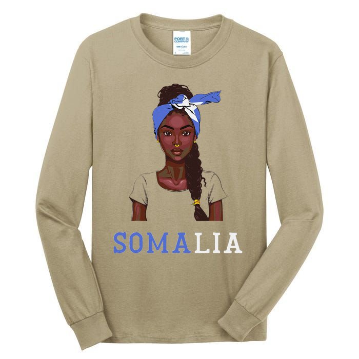 Somalian Flag Uniform Souvenirs Products Woman Somalia Tall Long Sleeve T-Shirt