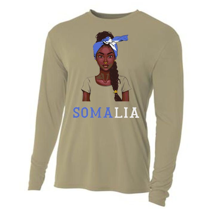 Somalian Flag Uniform Souvenirs Products Woman Somalia Cooling Performance Long Sleeve Crew