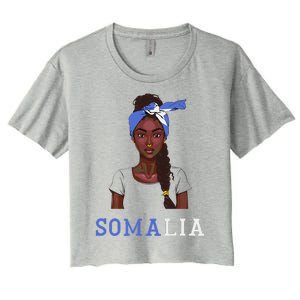 Somalian Flag Uniform Souvenirs Products Woman Somalia Women's Crop Top Tee