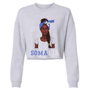 Somalian Flag Uniform Souvenirs Products Woman Somalia Cropped Pullover Crew