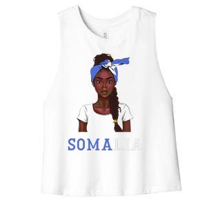 Somalian Flag Uniform Souvenirs Products Woman Somalia Women's Racerback Cropped Tank