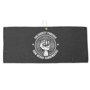 Solidarity Forever UAW Never Surrender UAW Union Strong Large Microfiber Waffle Golf Towel