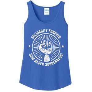 Solidarity Forever UAW Never Surrender UAW Union Strong Ladies Essential Tank