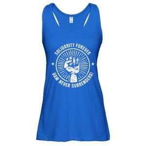 Solidarity Forever UAW Never Surrender UAW Union Strong Ladies Essential Flowy Tank