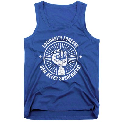 Solidarity Forever UAW Never Surrender UAW Union Strong Tank Top