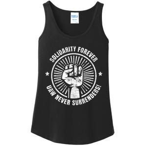 Solidarity Forever UAW Never Surrender UAW Union Strong Ladies Essential Tank