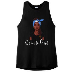 Somalian Flag Uniform Souvenirs Products Woman Somalia Ladies PosiCharge Tri-Blend Wicking Tank