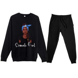 Somalian Flag Uniform Souvenirs Products Woman Somalia Premium Crewneck Sweatsuit Set