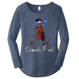 Somalian Flag Uniform Souvenirs Products Woman Somalia Women's Perfect Tri Tunic Long Sleeve Shirt