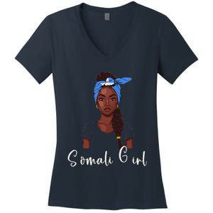 Somalian Flag Uniform Souvenirs Products Woman Somalia Women's V-Neck T-Shirt