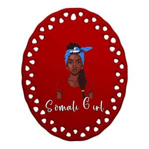 Somalian Flag Uniform Souvenirs Products Woman Somalia Ceramic Oval Ornament