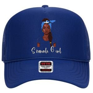 Somalian Flag Uniform Souvenirs Products Woman Somalia High Crown Mesh Back Trucker Hat