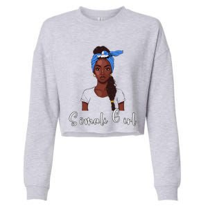 Somalian Flag Uniform Souvenirs Products Woman Somalia Cropped Pullover Crew