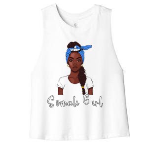 Somalian Flag Uniform Souvenirs Products Woman Somalia Women's Racerback Cropped Tank