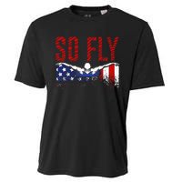 So Fly Usa Swimming Team Sports Athlete Us Swim Aquatic Cooling Performance Crew T-Shirt