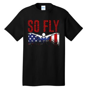 So Fly Usa Swimming Team Sports Athlete Us Swim Aquatic Tall T-Shirt