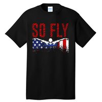 So Fly Usa Swimming Team Sports Athlete Us Swim Aquatic Tall T-Shirt