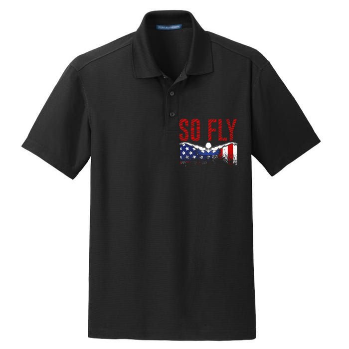 So Fly Usa Swimming Team Sports Athlete Us Swim Aquatic Dry Zone Grid Polo