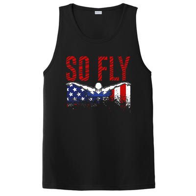 So Fly Usa Swimming Team Sports Athlete Us Swim Aquatic PosiCharge Competitor Tank