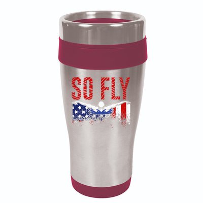 So Fly Usa Swimming Team Sports Athlete Us Swim Aquatic 16oz Travel Tumbler