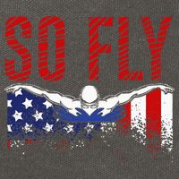 So Fly Usa Swimming Team Sports Athlete Us Swim Aquatic Cotton Canvas Backpack