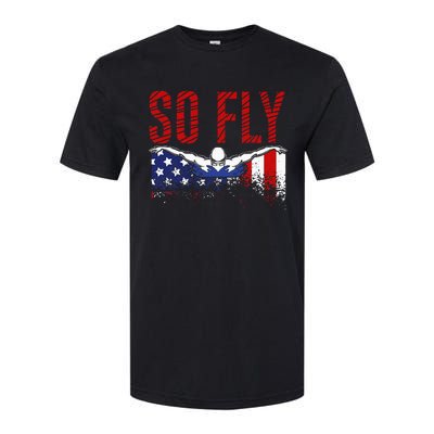 So Fly Usa Swimming Team Sports Athlete Us Swim Aquatic Softstyle CVC T-Shirt