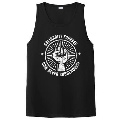 Solidarity Forever UAW Never Surrender UAW Union Strong PosiCharge Competitor Tank