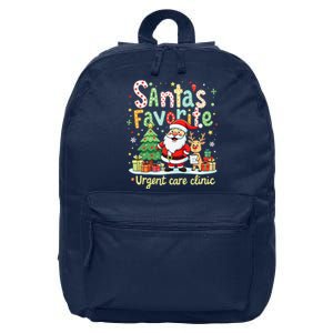 SantaS Favorite Urgent Care Clinic Merry Christmas 16 in Basic Backpack