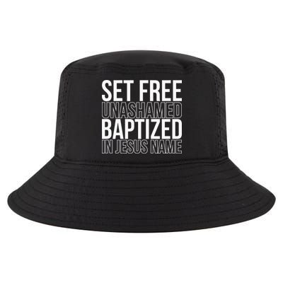 Set free unashamed baptized in Jesus name Cool Comfort Performance Bucket Hat