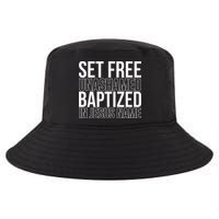 Set free unashamed baptized in Jesus name Cool Comfort Performance Bucket Hat