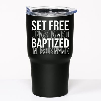 Set free unashamed baptized in Jesus name Tumbler