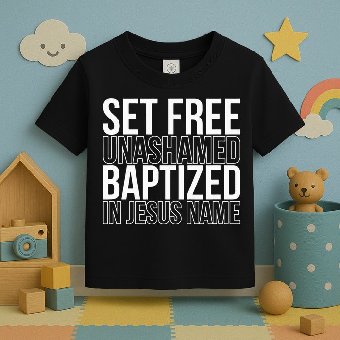 Set free unashamed baptized in Jesus name Toddler T-Shirt