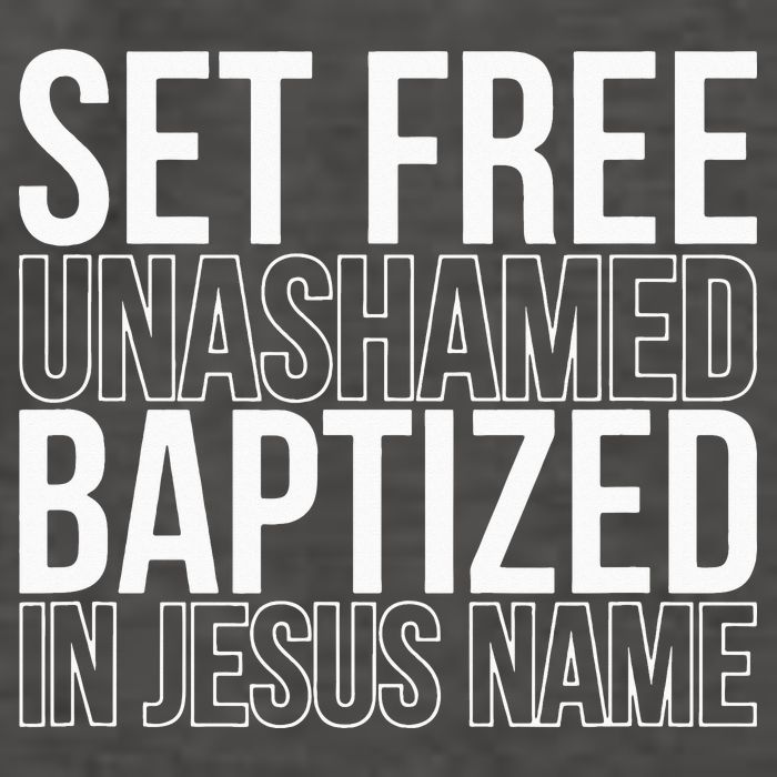 Set free unashamed baptized in Jesus name Vector Backpack