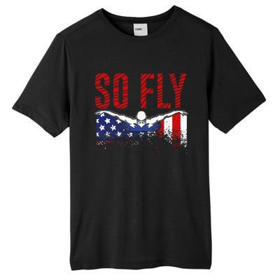 So Fly USA Swimming Team Sports Athlete US Swim Aquatic Tall Fusion ChromaSoft Performance T-Shirt