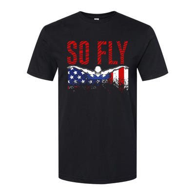 So Fly USA Swimming Team Sports Athlete US Swim Aquatic Softstyle® CVC T-Shirt