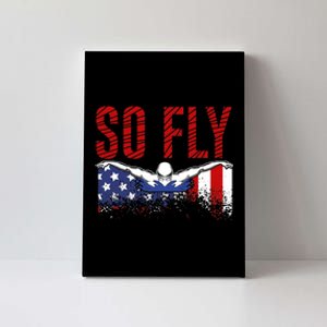 So Fly USA Swimming Team Sports Athlete US Swim Aquatic Canvas