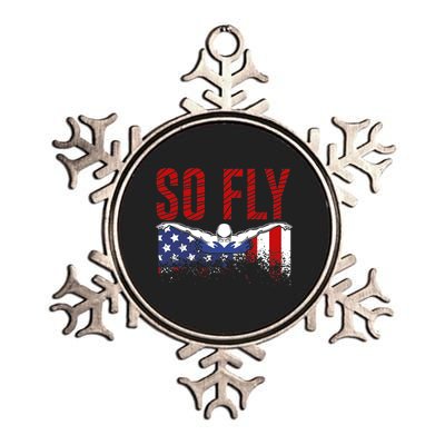 So Fly USA Swimming Team Sports Athlete US Swim Aquatic Metallic Star Ornament