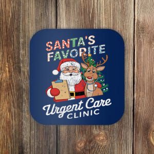 SantaS Favorite Urgent Care Clinic Christmas Coaster