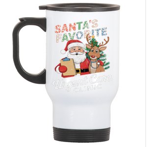 SantaS Favorite Urgent Care Clinic Christmas Stainless Steel Travel Mug